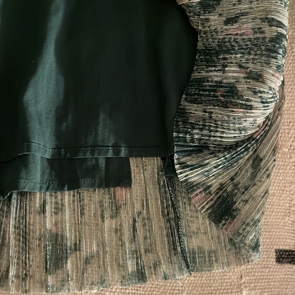 ba&sh Artistic Green and Pink Midi Skirt - Picture 7 of 9